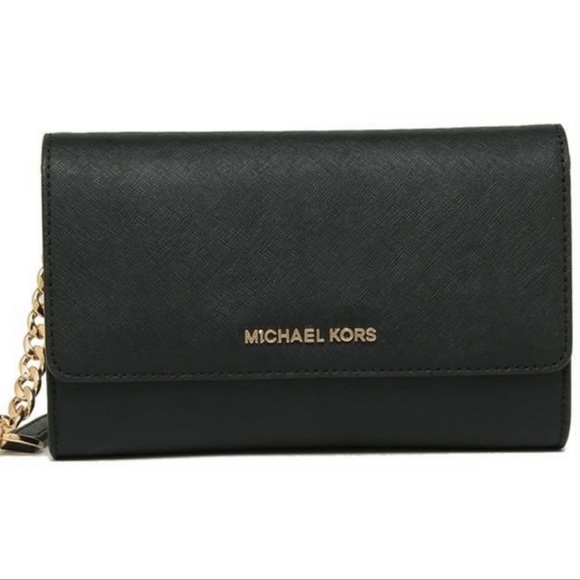 MICHAEL KORS 3 IN1 WRISTLET CLUTCH CROSSBODY BLACK - Picture 8 of 13